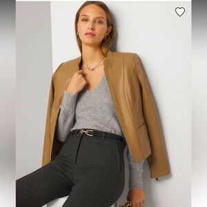 Burberry Women's Size 8 Brown Leather Jacket